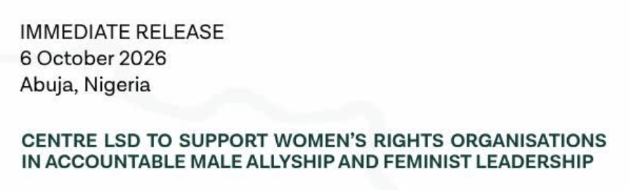 Centre LSD to Support Women’s Rights Organisations in Accountable Male Allyship and Feminist Leadership.