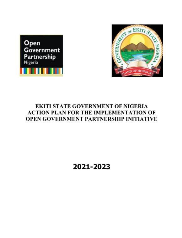 Ekiti State Open Government Partnership (OGP) Action Plan (2021–2023)