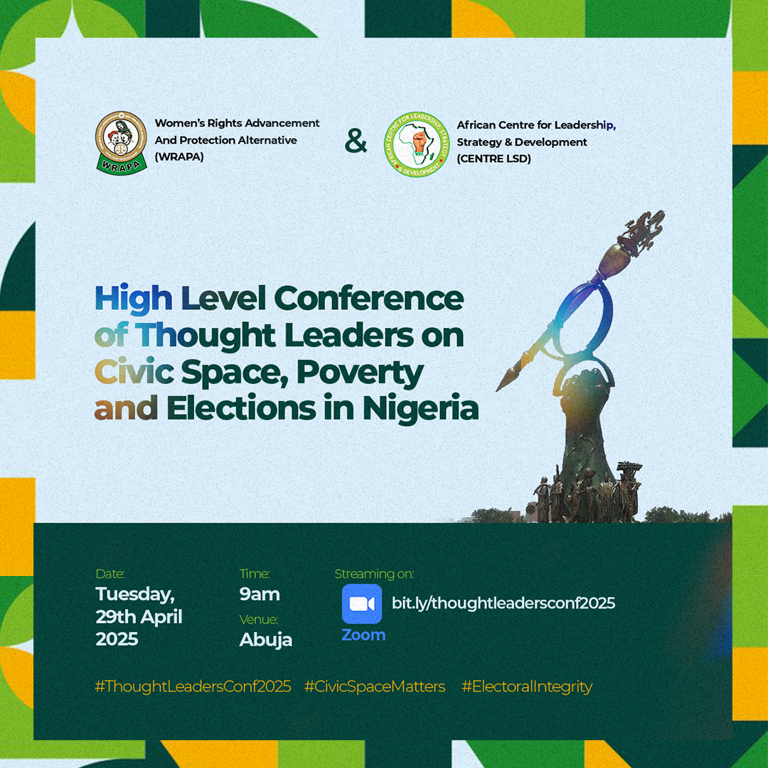 High-level conference of thought leaders on civic space, poverty & elections in Nigeria