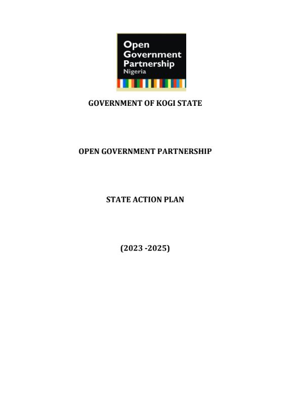 Kogi State Open Government Partnership (OGP) State Action Plan (2023–2025)
