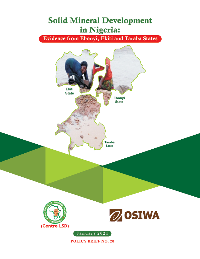 Solid Mineral Development in Nigeria: Evidence from Ebonyi, Ekiti and Taraba States